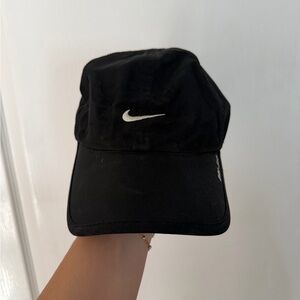 Nike Black Cap with White Swoosh